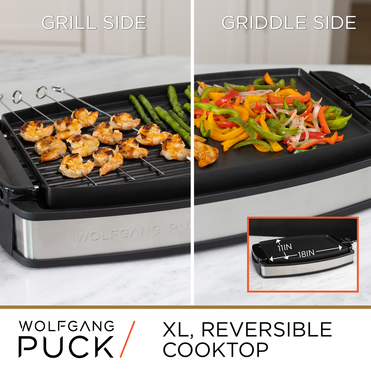 Iron Grill Electric Reversible Grill Griddle Large Reversible Cast