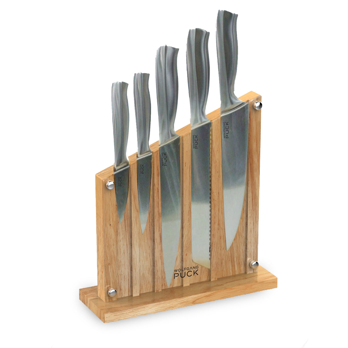 Commercial Chef 6 Piece High Carbon Stainless Steel Knife Block