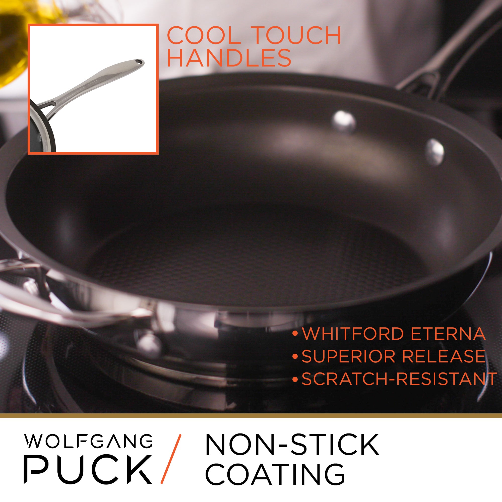 Stainless Steel Cookware Set with cool touch handles