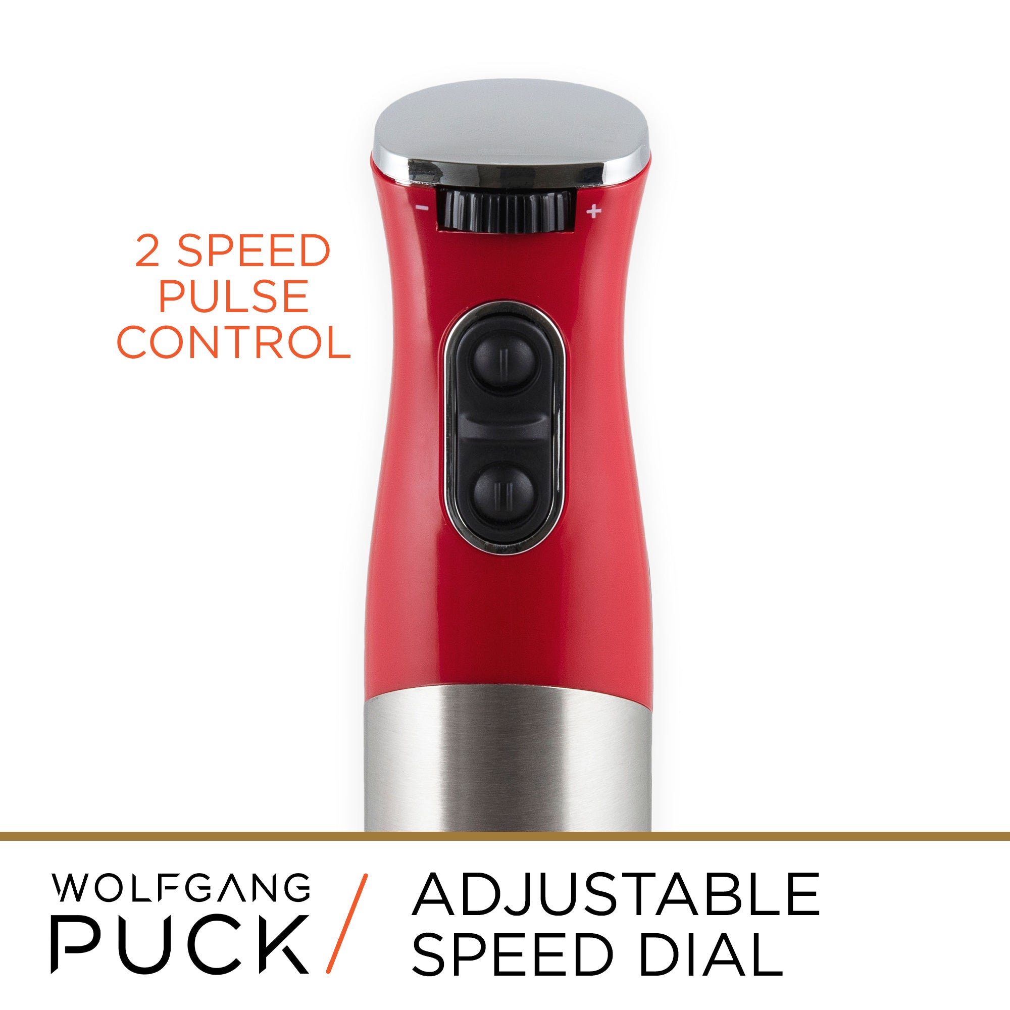 Immersion blender in red by Wolfgang Puck